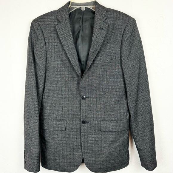 John Varvatos Men's Wool Sport Coat Blazer Office Jacket Grey Pattern Size 36R - Picture 11 of 11